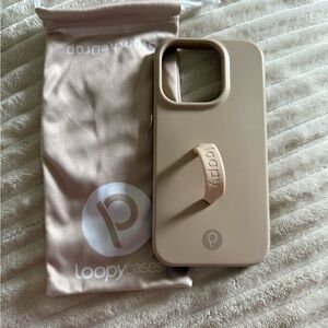 Loopy Case Tan iPhone Case with Built-in Ring Holder iPhone 14 Pro